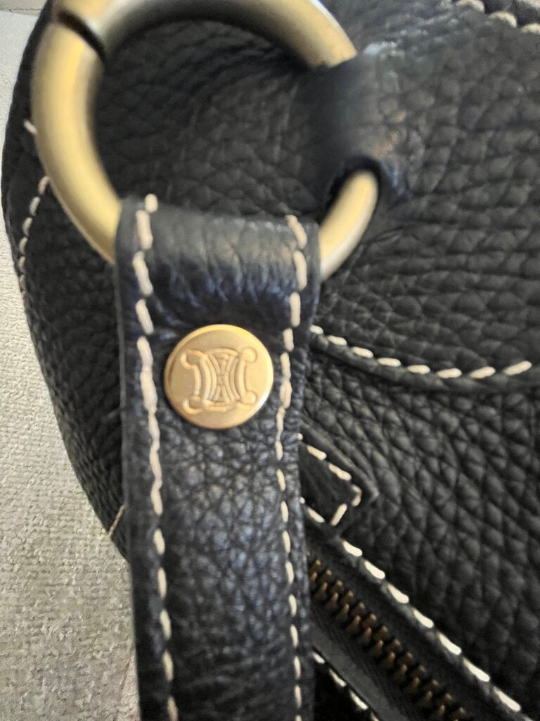 Celine leather boston bag
