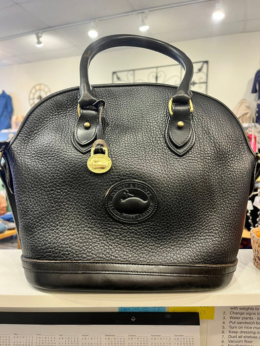 black. pebbled leather