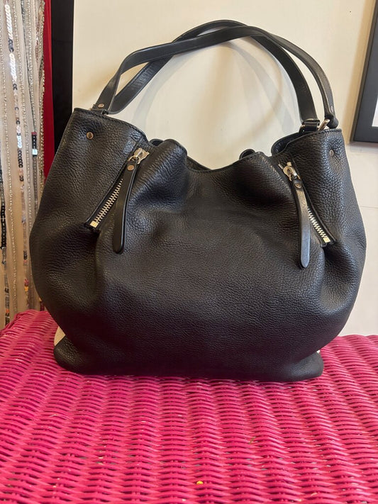 Maidstone hobo tote with plaid sides