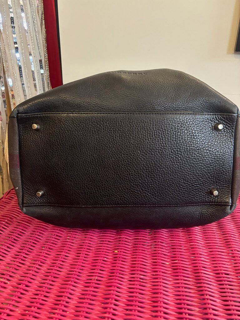 Maidstone hobo tote with plaid sides