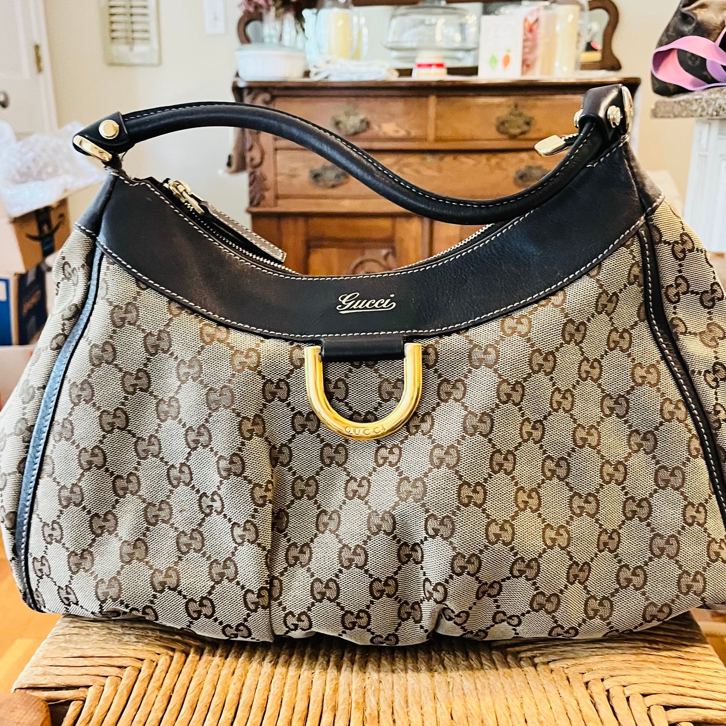 GC Canvas D Ring Abby Shoulder Bag