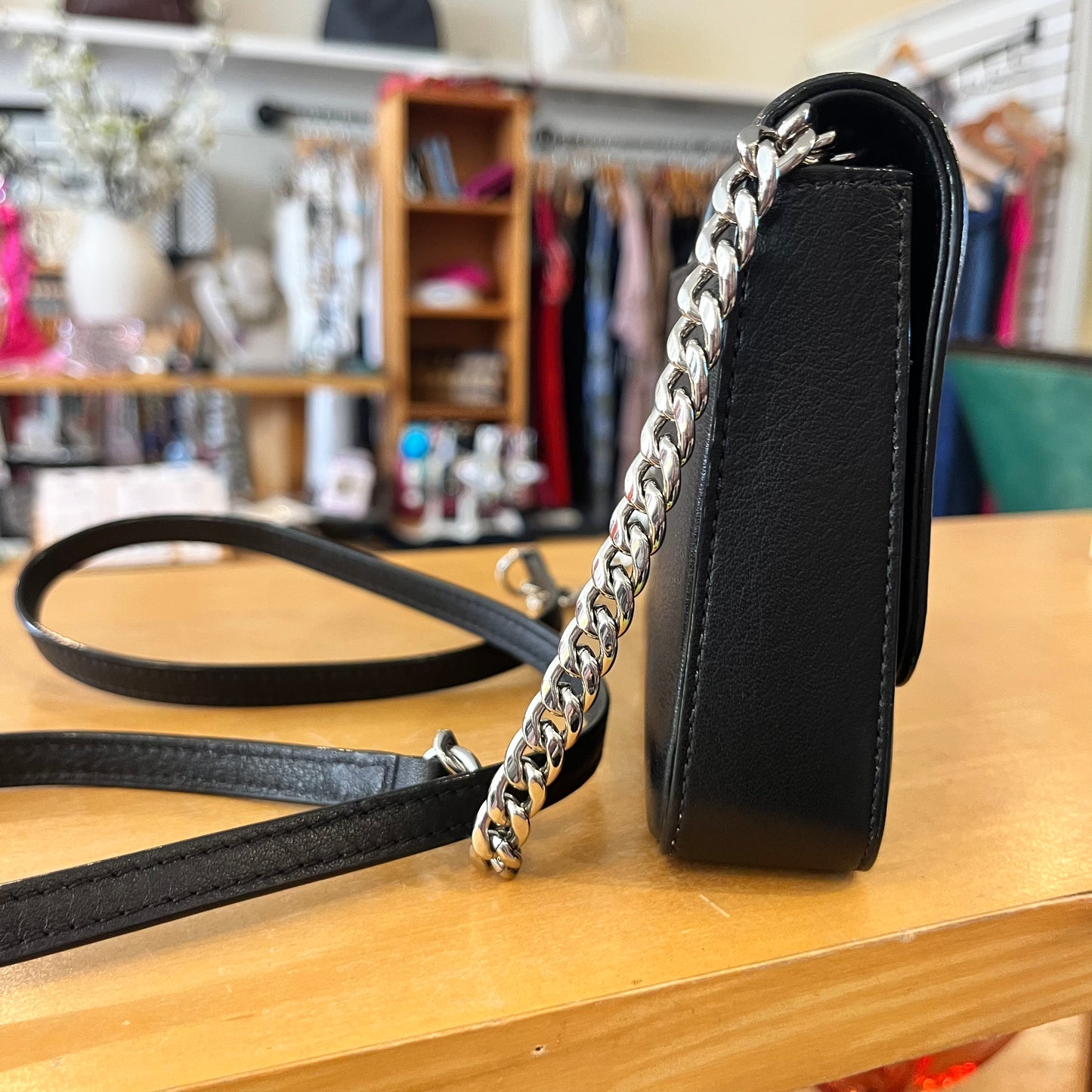 Jimmy Choo Cheri evening bag with rhinestones.